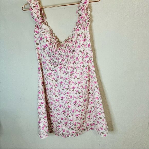 NWT Princess Polly Cream Floral Button Down Mini Dress 12 - Picture 2 of 3